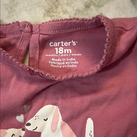 Puppy Long Sleeve Onesie and Gray Pants Set - Picture 3 of 3